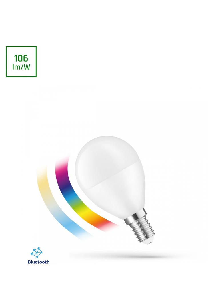 LED KULKA 4,9W E-14 230V RGBW+CCT+DIM BTM Spectrum SMART Easy Smart