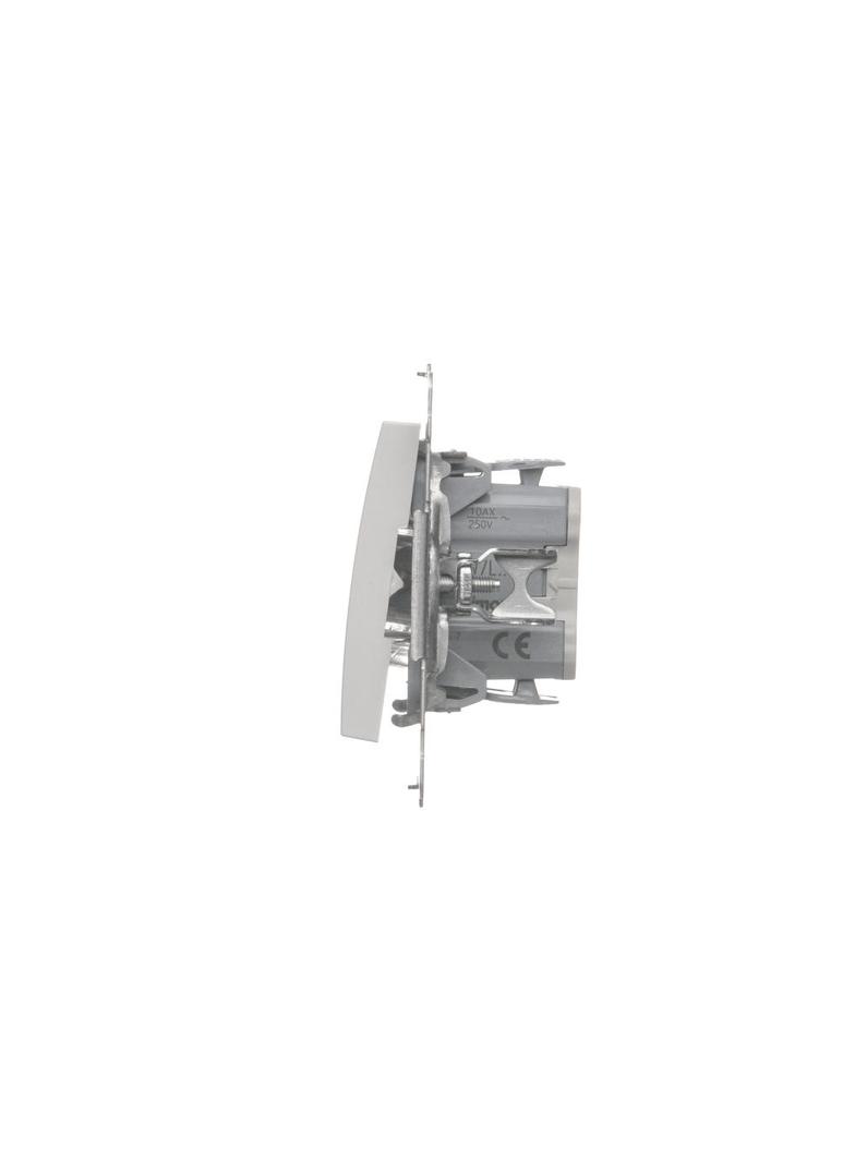 Simon 54 Łącznik krzyżowy z podświetleniem LED bez piktogramu 10A 250V szybkozłączka biały DW7L.01/X/11 KONTAKT