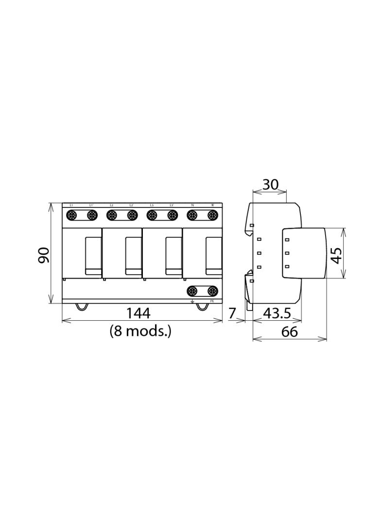 DEHNventil M TNS 255, 4-biegunowy (tzw. B+C)