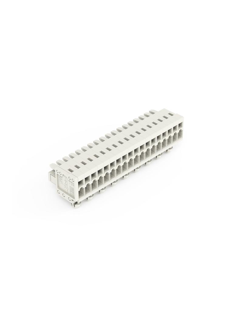 1-przewodowe gniazdo CAGE CLAMP pełna ochrona przed błędnym wetknięciem jasnoszary /25szt./ 734-118/008-000 WAGO