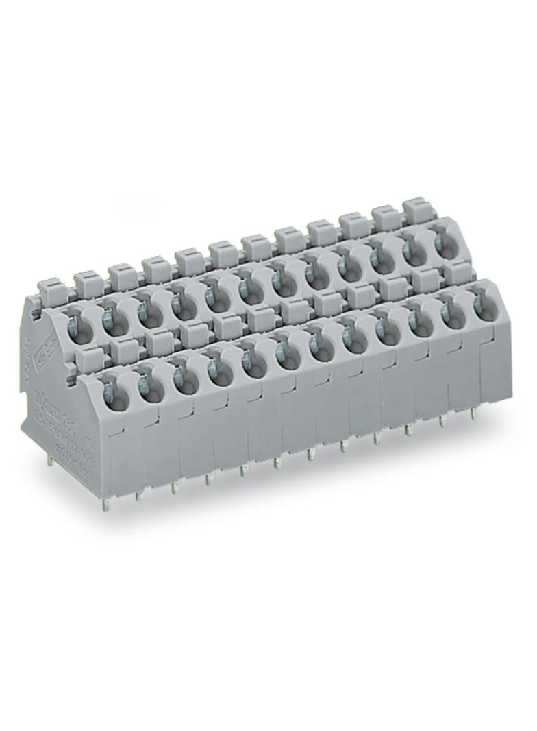 Dwupiętrowa listwa zaciskowa 12-biegunowa szara raster 5mm /12szt./ 250-712 WAGO