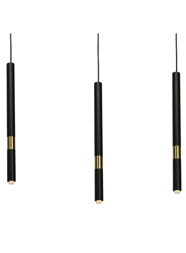 lampa wisząca Monza 3xG9 czarno/złota MLP6334 Milagro