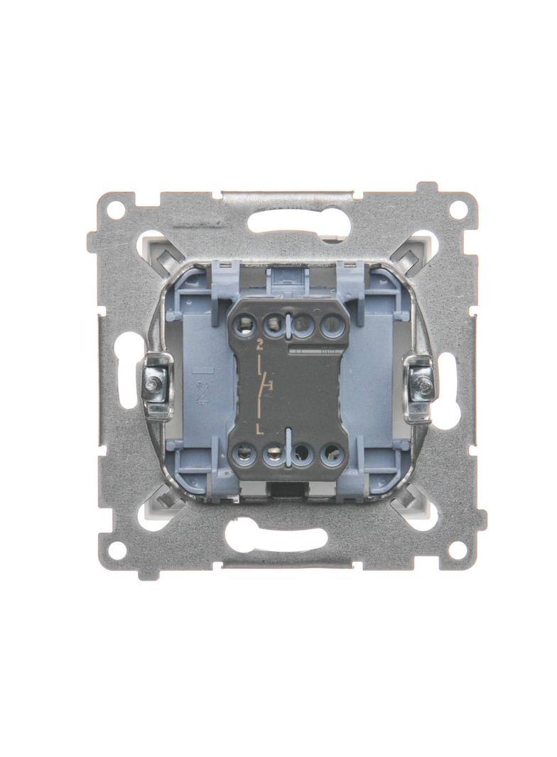 Simon 54 Przycisk pojedynczy zwierny bez piktogramu 16A z. śrub. biały