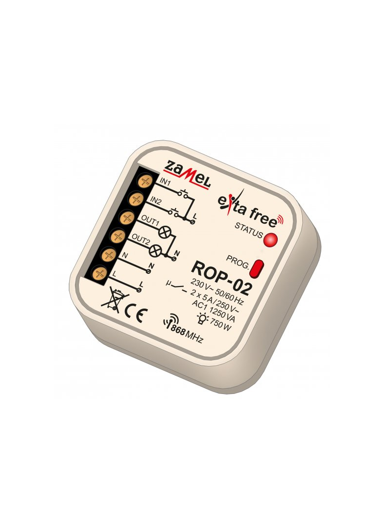 RADIOWY ODBIORNIK DOPUSZKOWY 2-KANAŁOWY TYP: ROP-02
