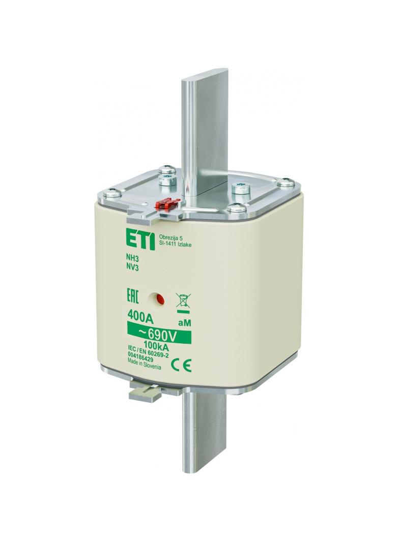 Wkładka topikowa NH silnikowa KOMBI NH3 aM 400A 690V 004186429 ETI
