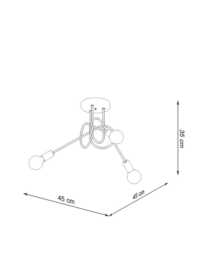 Żyrandol LOOP 3 czarny