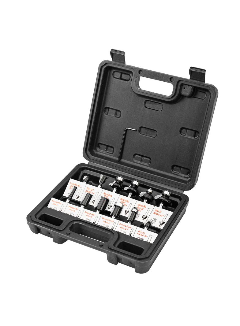 Frezy widiowe, trzpień 6 mm, zestaw 12 szt.