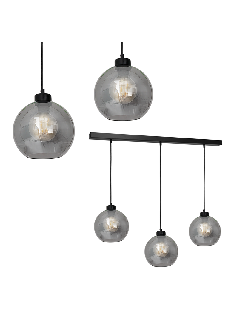 Milagro lampa wisząca Sofia Smoked 3xE27 czarna MLP65800