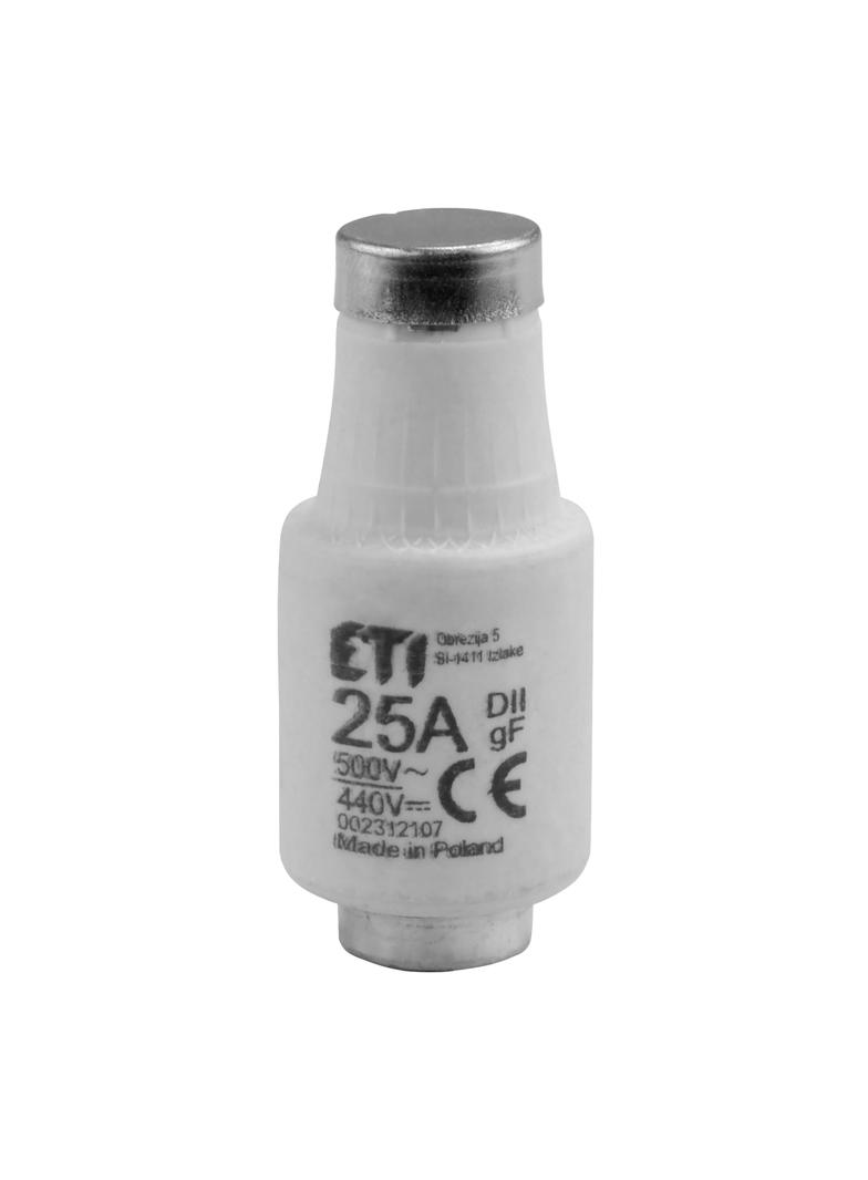 Wkładka topikowa DII gF 500V/25A 2 szt. FLI-01(DII)/25/2 ORNO