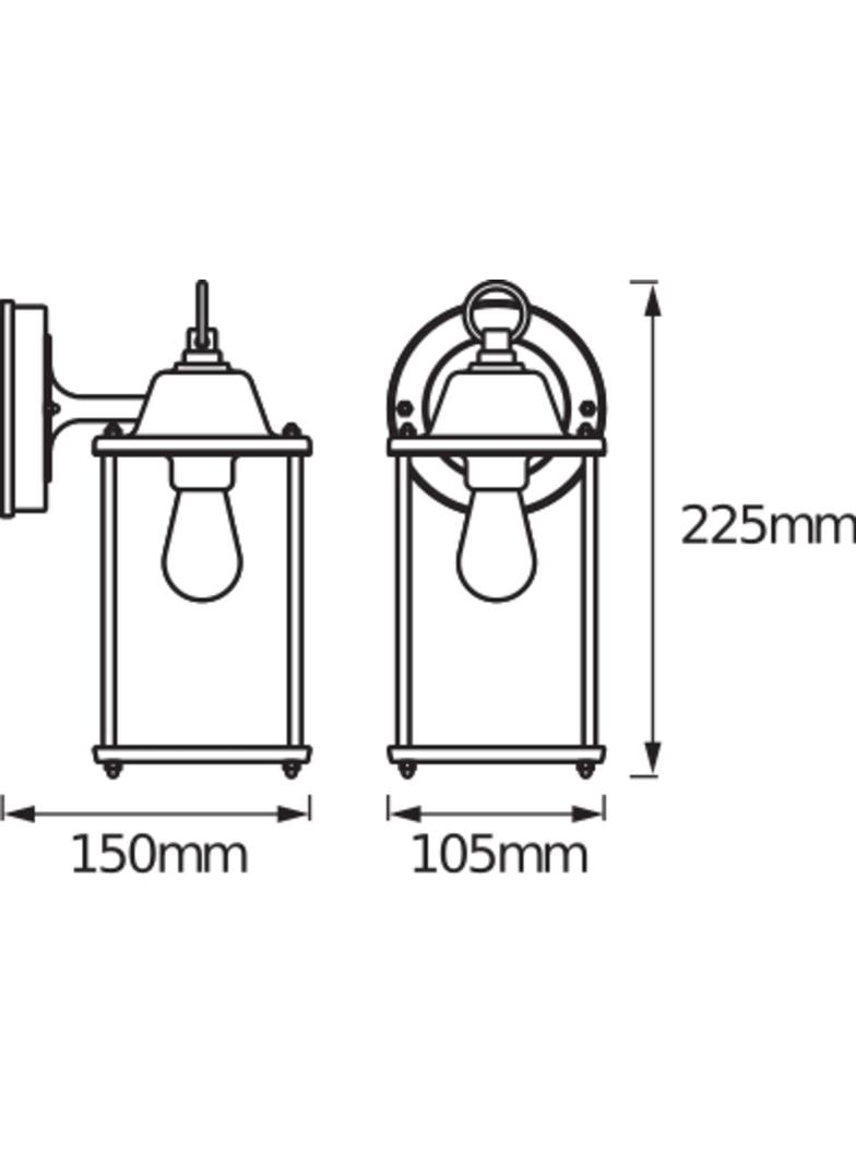 ENDURA CLASSIC LANTERN SQ S E27 BK LEDV Oprawa zewnętrzna