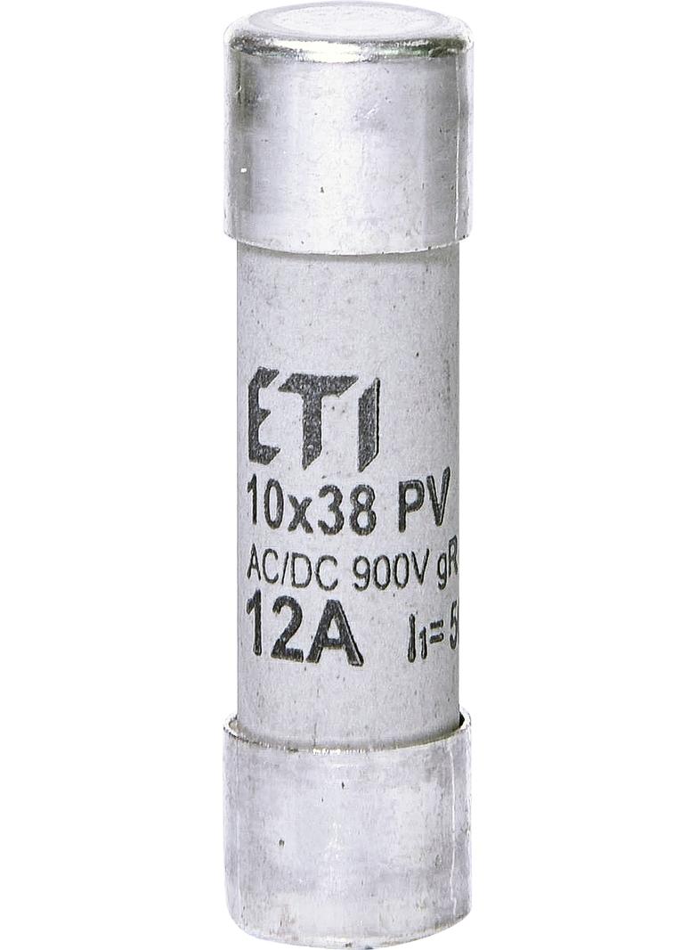 Wkładka topikowa cylindryczna PV gR 900V CH10x38 gR 12A 900V AC DC 002625032 ETI