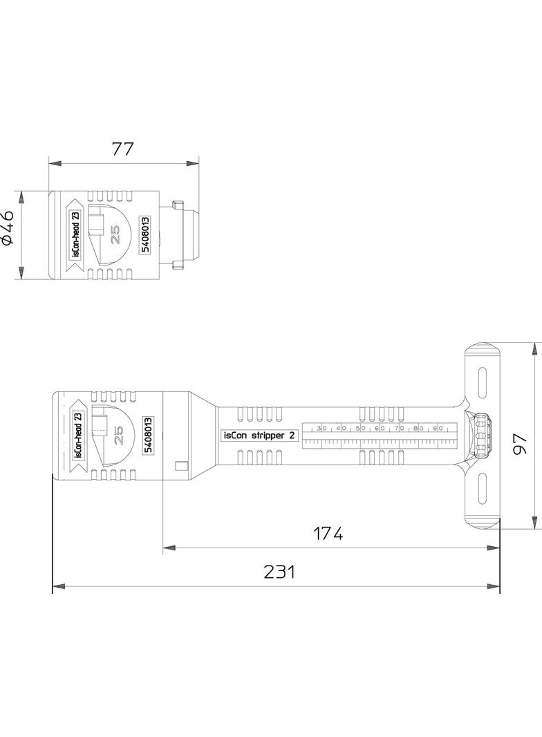 isCon stripper 2, NOŻYCE DO IZOLACJI