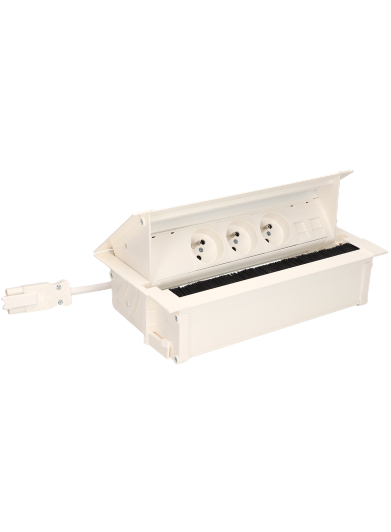 "Simon 480 TS48-730E300K0-33 Cover 3 gn. typ E i płytka dla 2 złączy RJ45 keystone