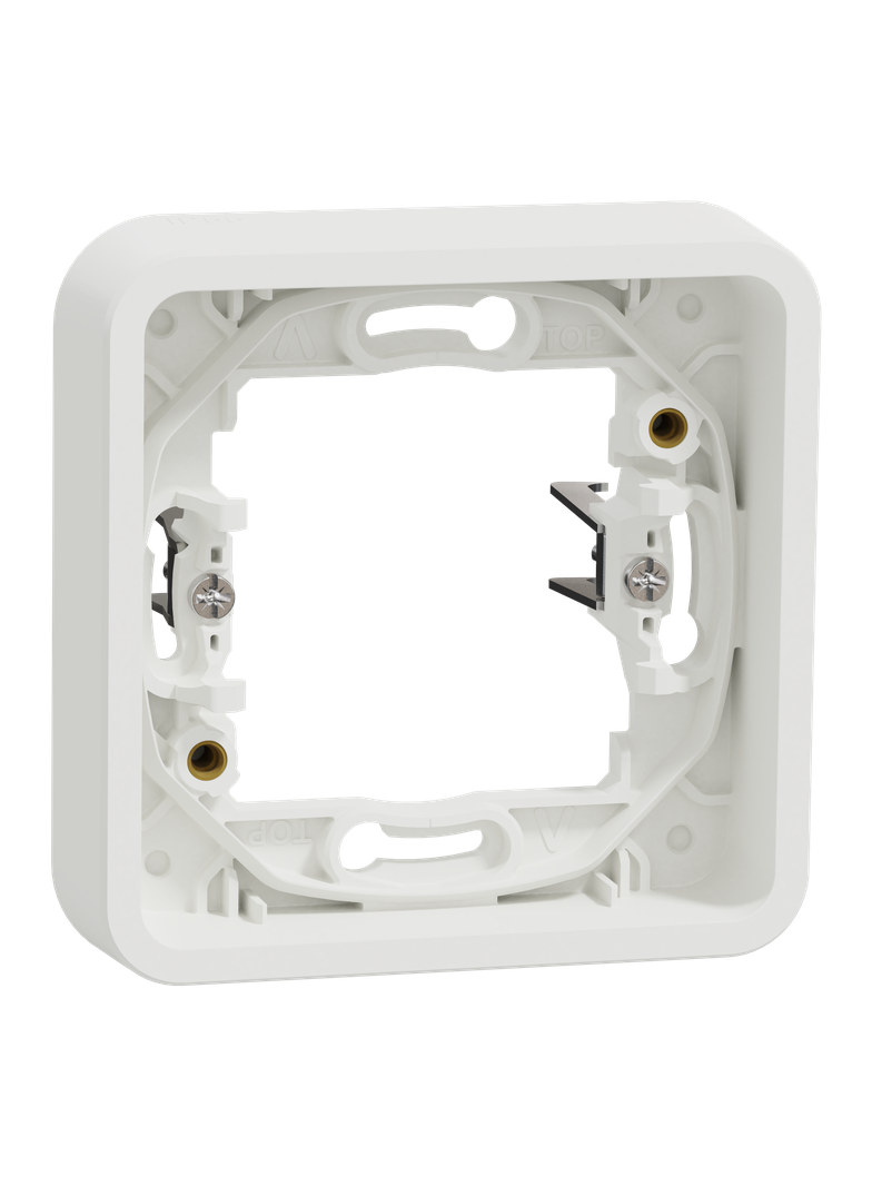 Mureva, podstawapodtynkowa pojedyncza z pazur, biała