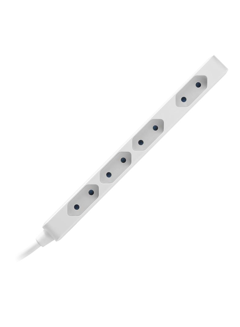 Przedłużacz 4 gniazda 2P/II, płaska wtyczka, przewód 2x0,75mm2 - 1,4m ES-2/W/1,4M ORNO