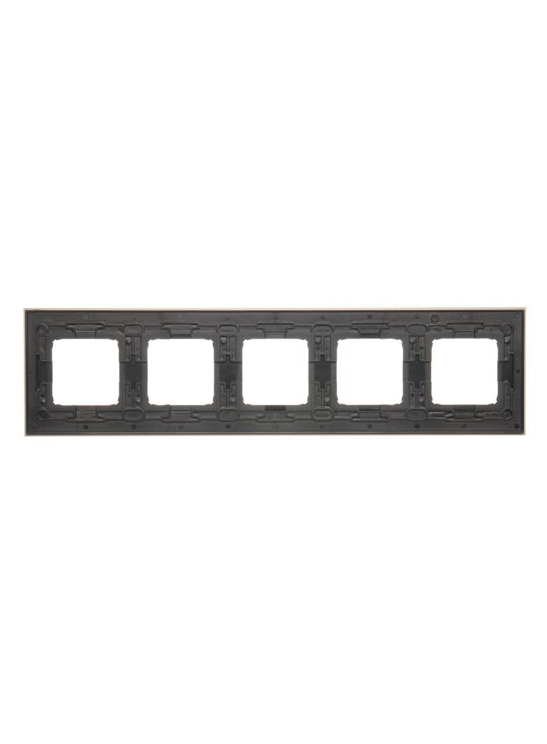 Simon 54 Nature Ramka 5-krotna Nature-Metal SATYNOWY BLASK IP20/IP44* (*IP44-należy zastosować zestaw uszczelek DUN5) DRN5/79 KONTAKT