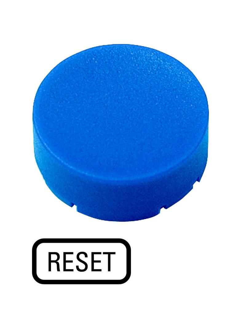 M22-XDH-B-GB14 Soczewka do przycisku wystającego 22mm płaska niebieska z opisem /RESET/ 218249 EATON