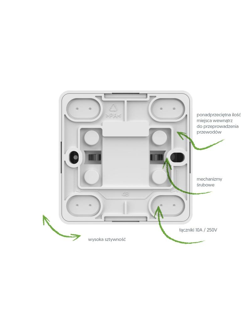 BERG ŁĄCZNIK 1-BIEGUNOWY IP 20 biały