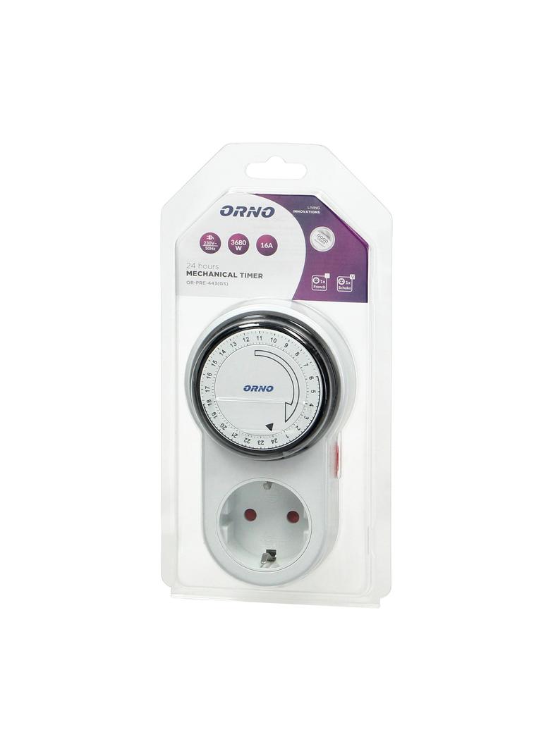 Programator czasowy mechaniczny wersja Schuko OR-PRE-443(GS) ORNO