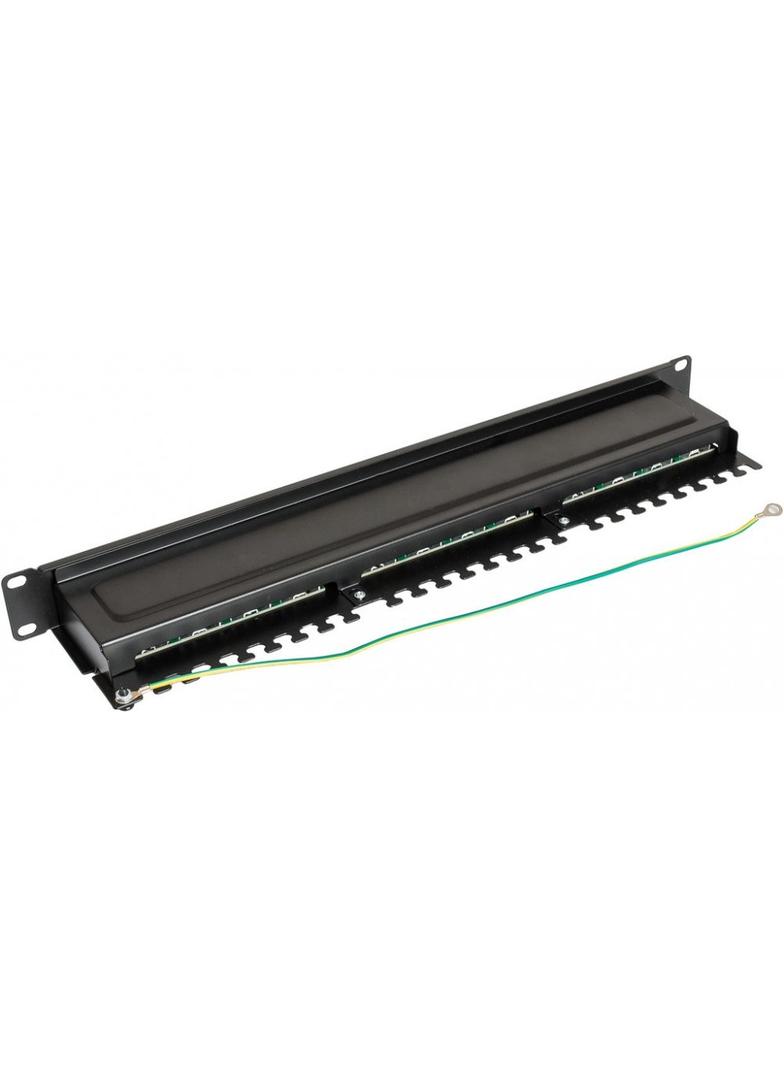 Panel kat. 5e 19 cali 1U 24xRJ45 FTP czarny z półką Partners CCAS-PA5E-24STP-O-2 C&C