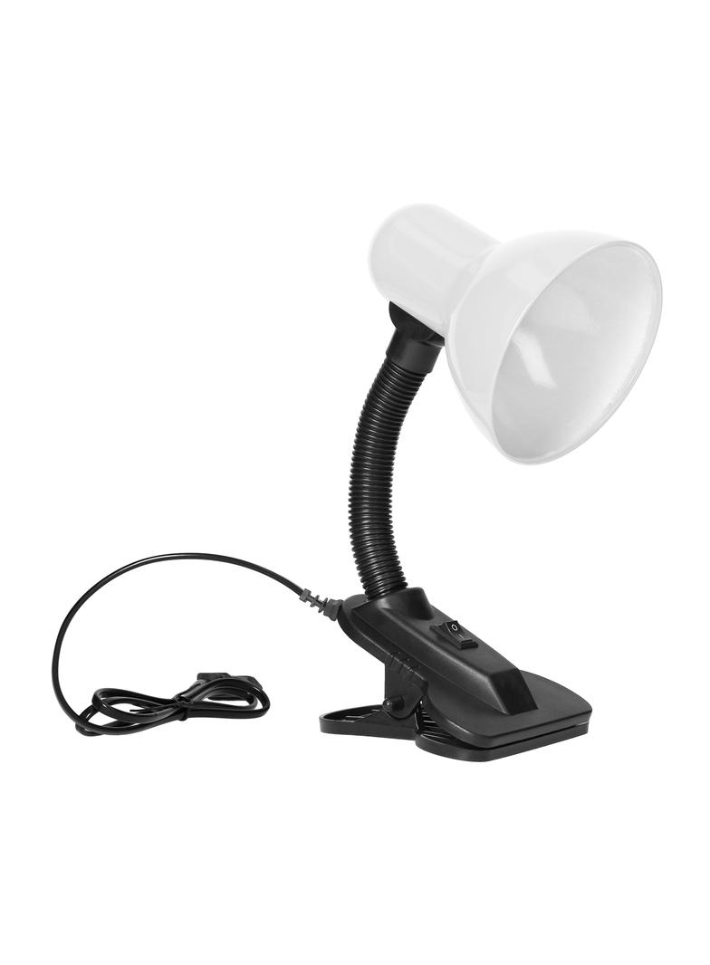 LATSA lampa biurkowa z klipsem 40W E27 stal + tworzywo biała DL-3/W ORNO