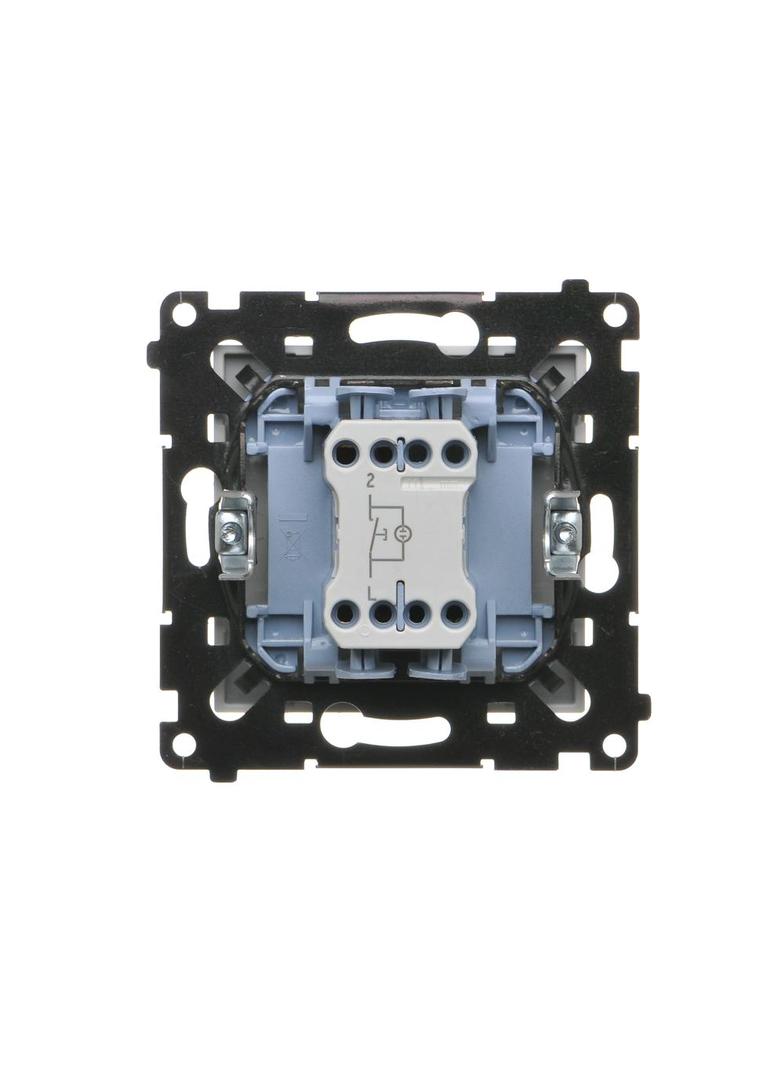 Simon 55 Przycisk zwierny /dzwonek/ z podświetleniem LED szybkozłączka Jasnoszary mat