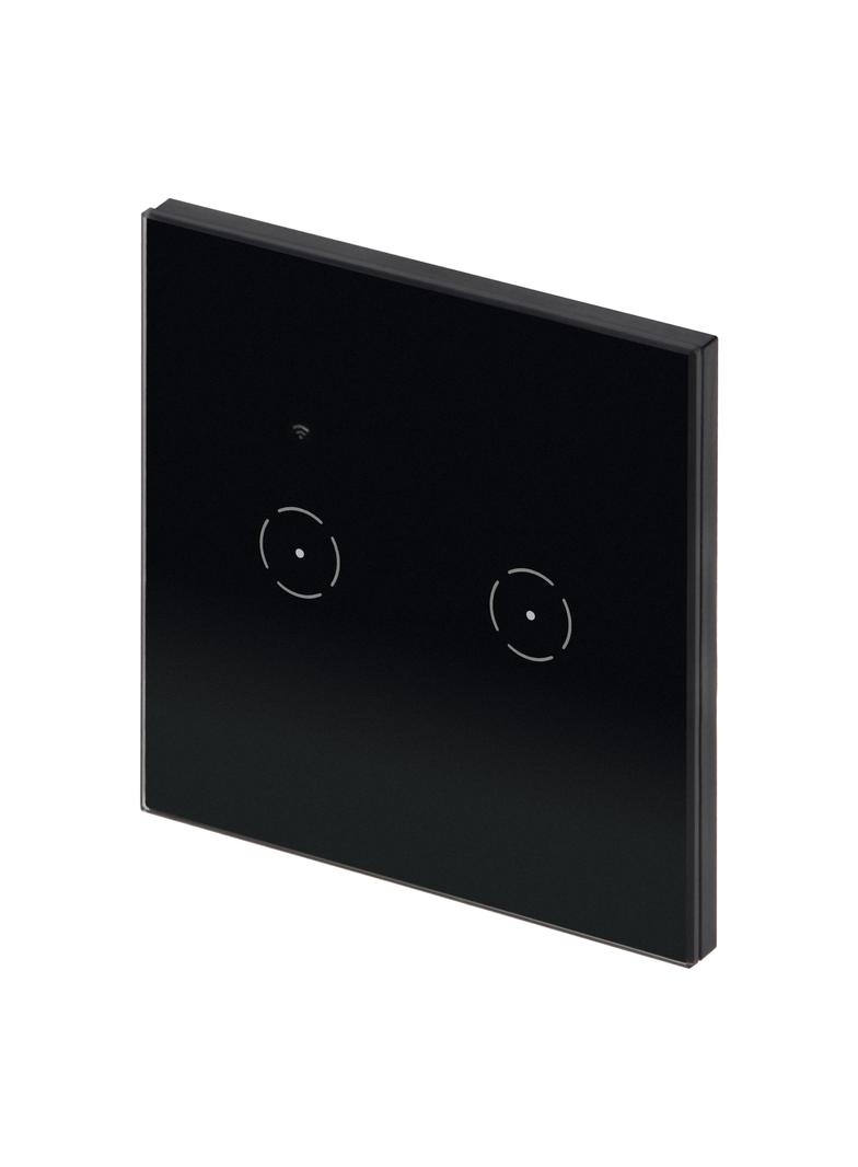 Włącznik podtynkowy podwójny Wi-Fi Tuya Smart Home czarny ORNO