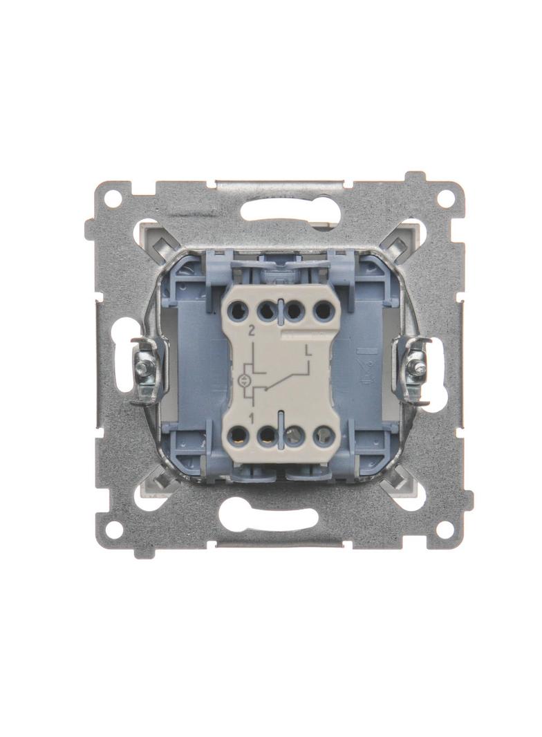 Simon 54 Łącznik schodowy z podświetleniem LED 10A 250V szybkozłączka złoty mat DW6L.01/44 KONTAKT