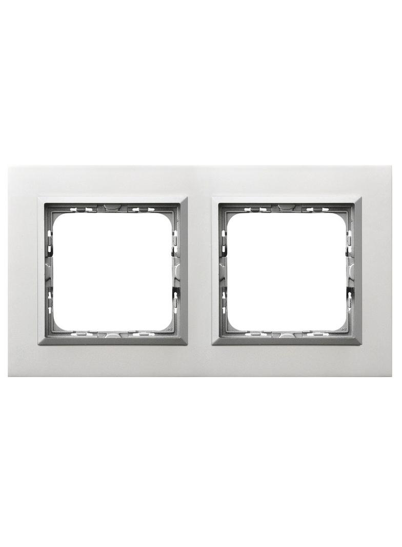 SONATA Ramka podwójna - kolor aluminium R-2RAC/35/38