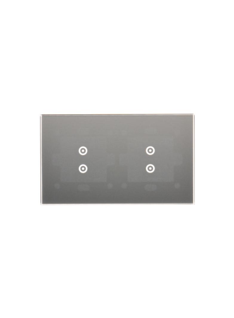 Simon 54 Touch Panel dotykowy S54 Touch 2 moduły 2 pola dotykowe pionowe + 2 pola dotykowe pionowe srebrna mgła DSTR233/71 KONTAKT