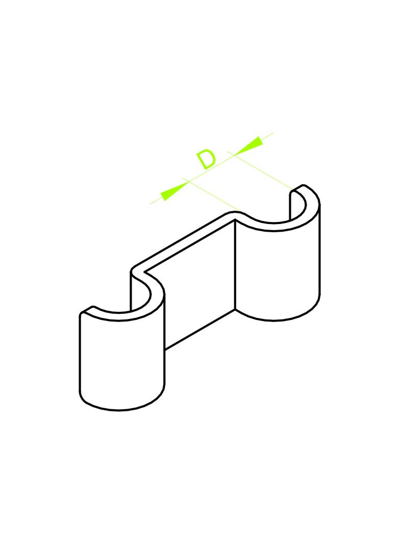 UEFB32 Uchwyt kabla 2,0 mm