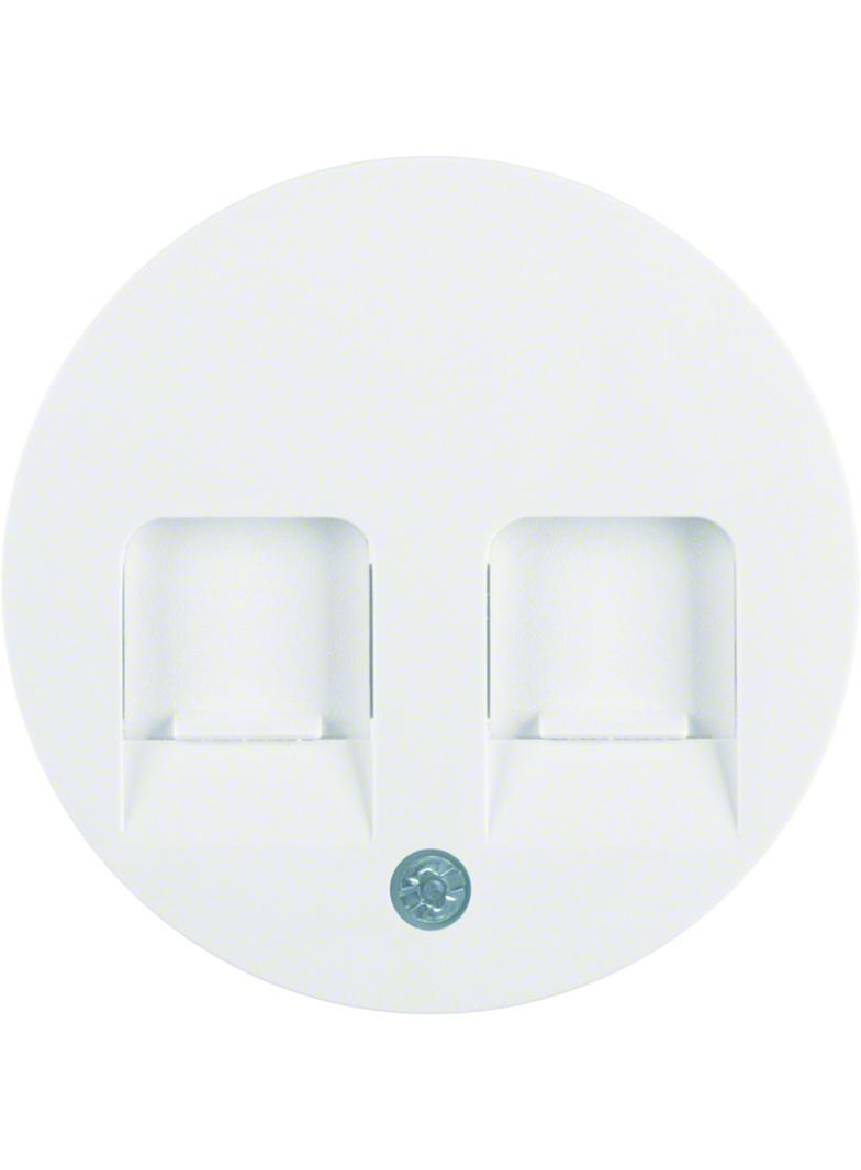 BERKER R.1/R.3 Płytka czołowa zasuwa chroniące przed kurzem pole opisowe biały 11812089 HAGER