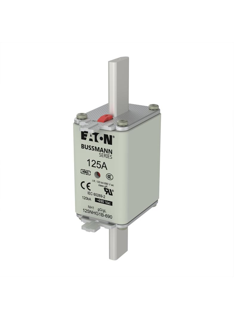 NH FUSE 125AMP 690V gG SIZE 1 Wkładka NH1 125A 690V GL/GG podwójny wskaźnik 125NHG1B-690 EATON