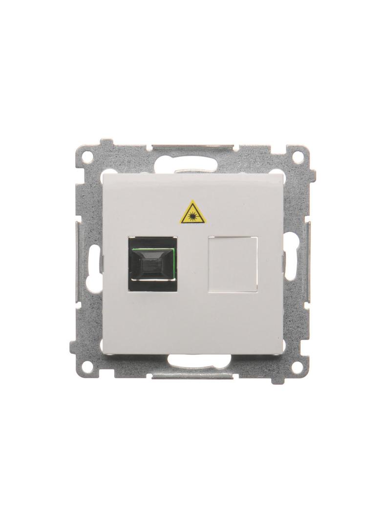 Simon 54 Gniazdo światłowodowe / optyczne pojedyncze SC/APC biały