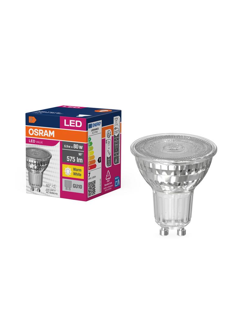 Żarówka LED VALUE PAR16 80 60 6,9W/830 GU10 575lm 4058075096769 LEDVANCE