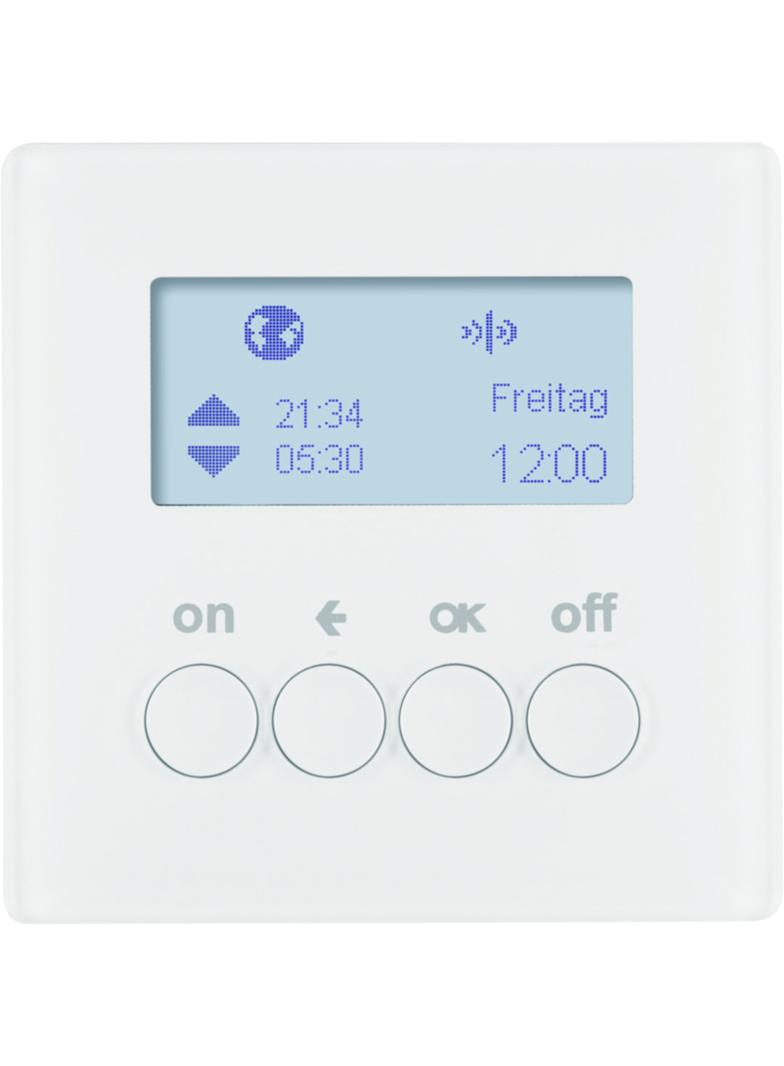 BERKER Q.x KNX RF quicklink Łącznik żaluzjowy czasowy do sterownika żaluzjowego i mechanizmu zasilającego Berker.Net biały aksamit 85745229 HAGER