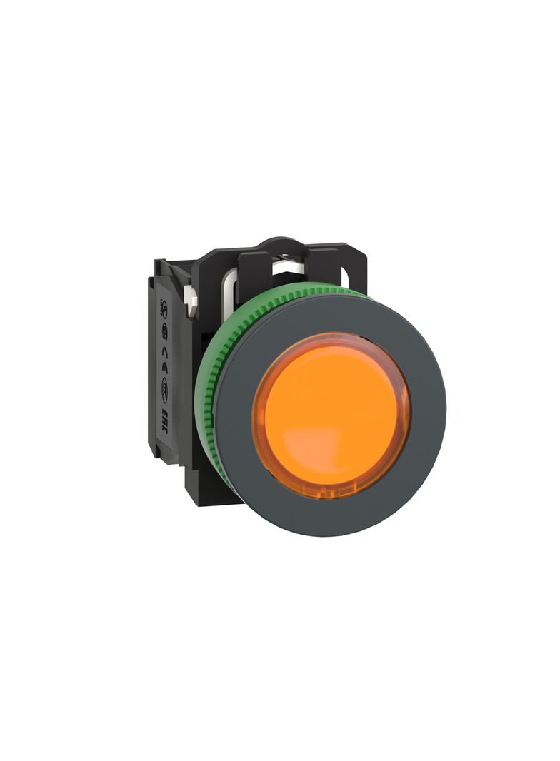 Harmony XB5 Antybakteryjny podświetlany przycisk płaski plastik pomarańczowy fi30 LED 110-12 XB5FW35G5 Schneider