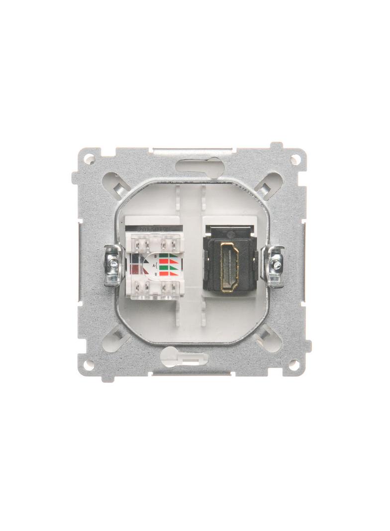 Simon Basic Gniazdo HDMI + RJ45 kat.6. biały BMGHRJ45.01/11 KONTAKT