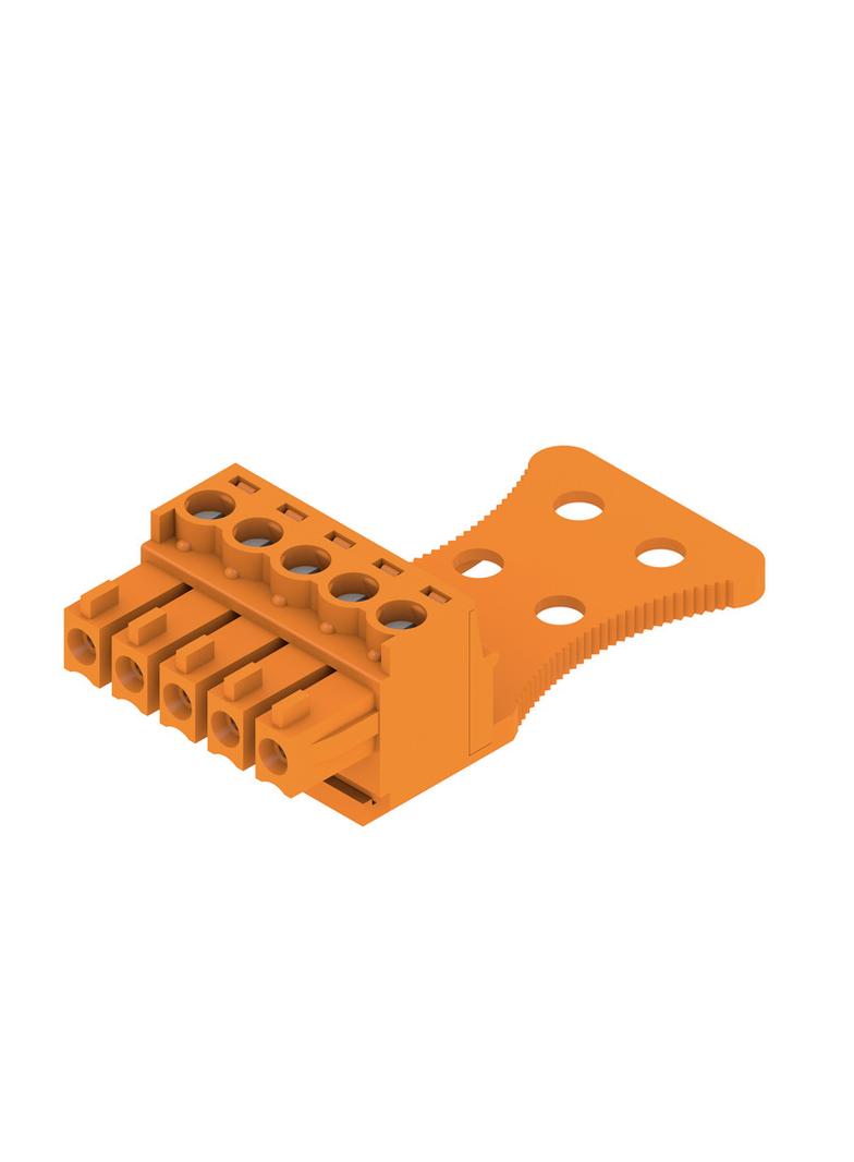 BCZ 3.81/05/180ZE SN OR BX Wtyk PCB (złącze wiązki), 3.81 mm, Liczba biegunów: 5, Przyłącze z jarzmem /50szt./ 1236270000 WEIDMÜLLER
