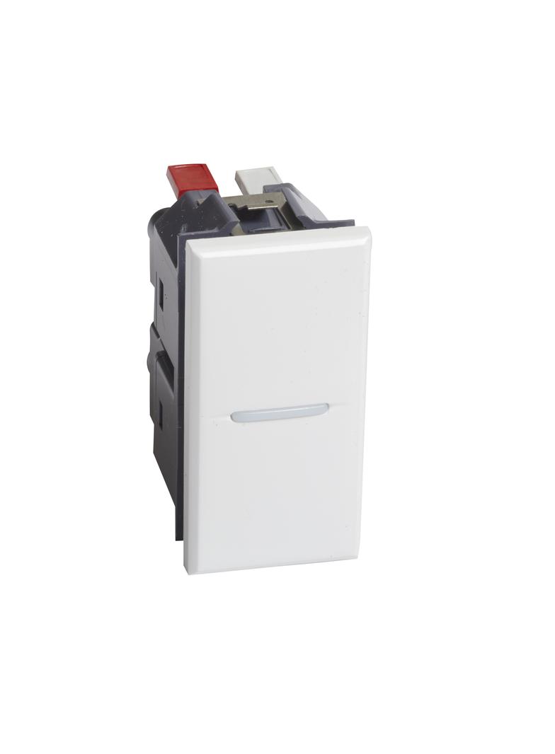 AXOLUTE - Łącznik schodowy 10AX (zaciski automatyczne) 1 moduł AXIAL biały, Bticino