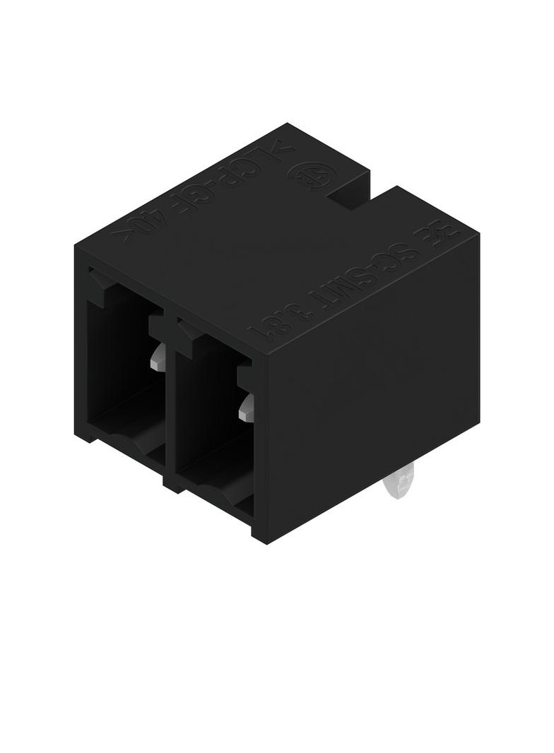 SC-SMT 3.81/02/90G 3.2SN BK BX Wtyki PCB (złącza płyty), 3.81 mm, Liczba biegunów: 2, kąt odejścia: 90° /50szt./ 1862460000 WEIDMÜLLER