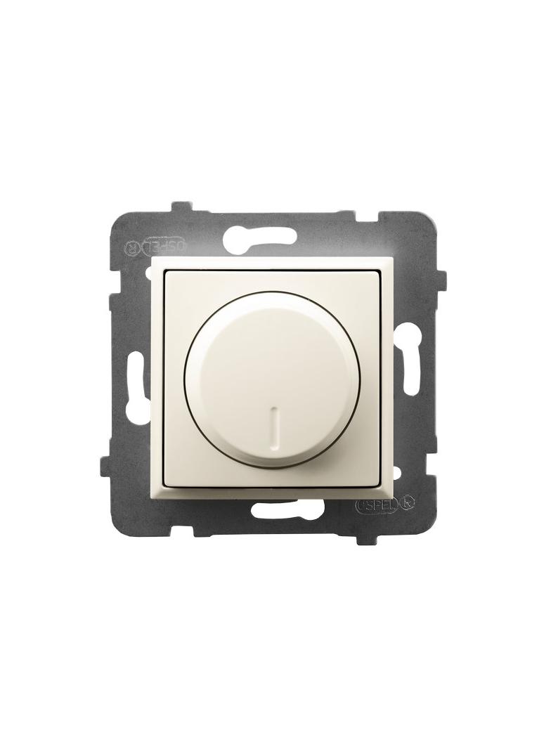 ARIA Ściemniacz przyciskowo-obrotowy przystosowany do obciążenia żarowego i halogenowego - kolor ecr