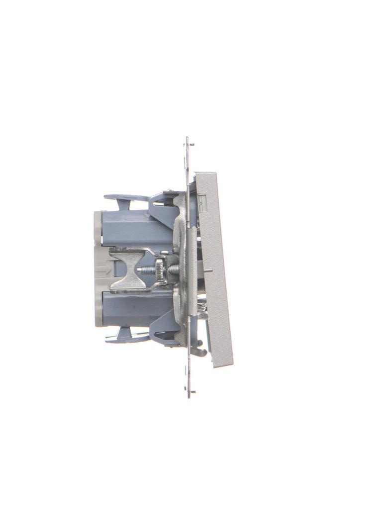 Simon 55 Łącznik schodowy z podświetleniem LED podświetlenie jakW łączniku pojedynczym szybkozłączka Aluminium mat TW6L.01/X/143 KONTAKT