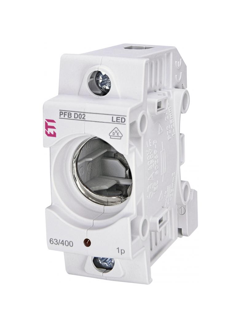 PFB D02 1p LED - Gniazdo bezpiecznikowe PFB D02