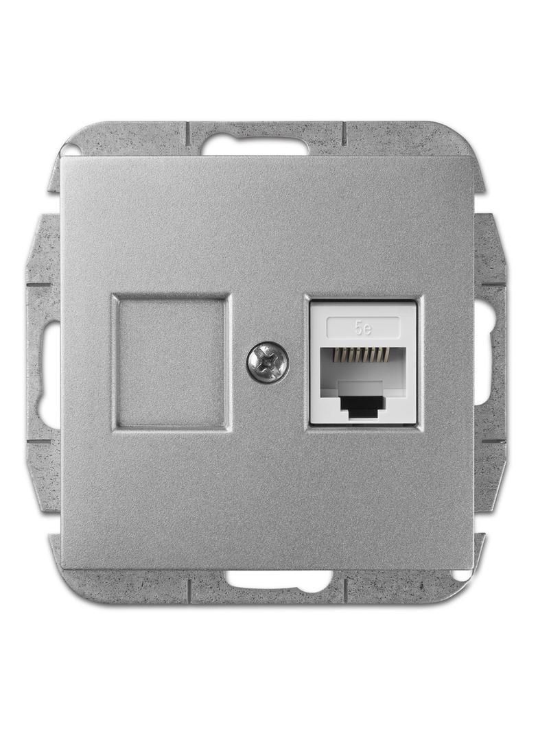 GPT SENTIA RJ45 komputerowe    srebro połysk  IP 20