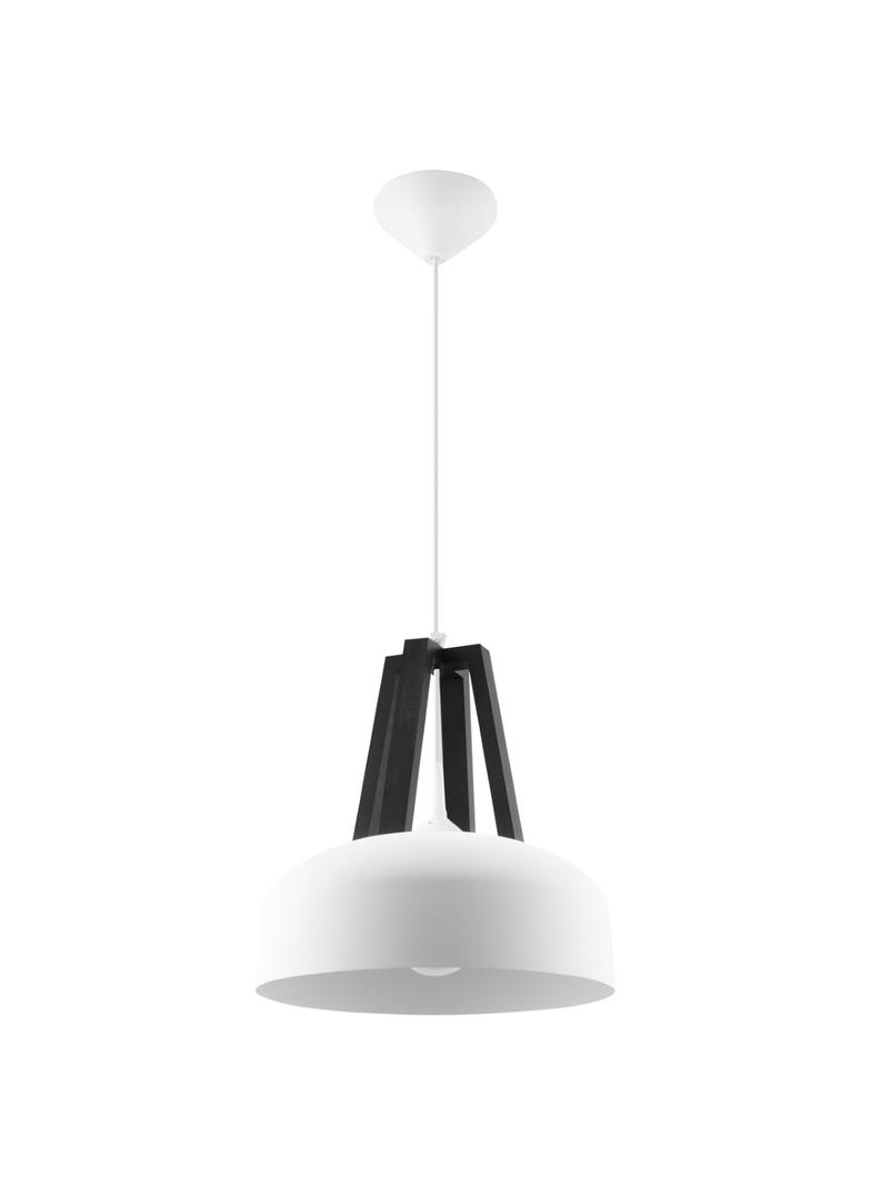 Lampa wisząca CASCO biała/czarna