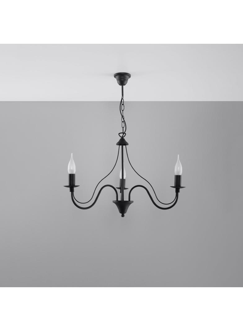 Sollux Żyrandol MINERWA 3 czarny SL.0217
