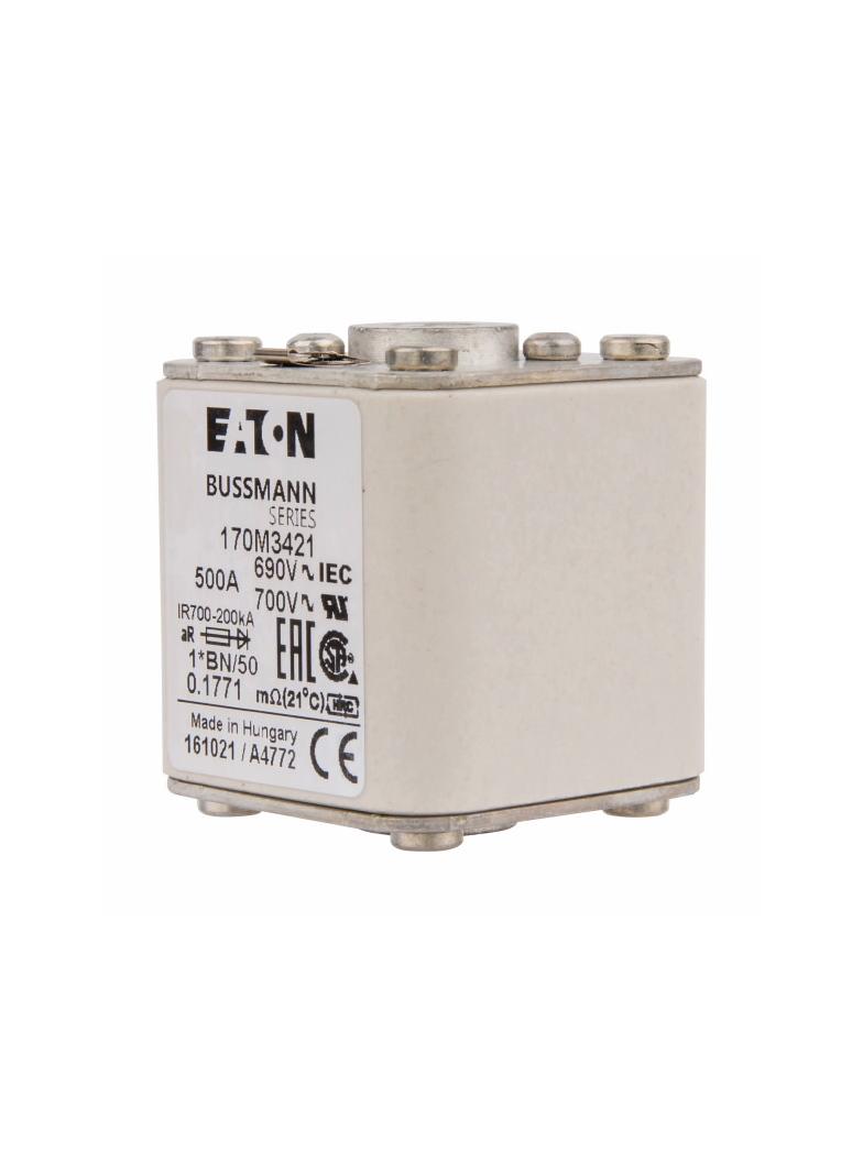 FUSE 500A 690V 1*BN/50 AR UC Wkładka szybka 500A AC 690V rozmiar 1 45x59x51 mm aR I 170M3421 EATON