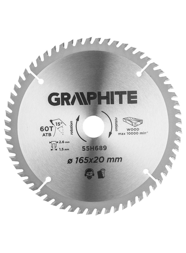 Tarcza do pilarki, zagłębiarki, widiowa, 165 x 20 mm, 60 zębów