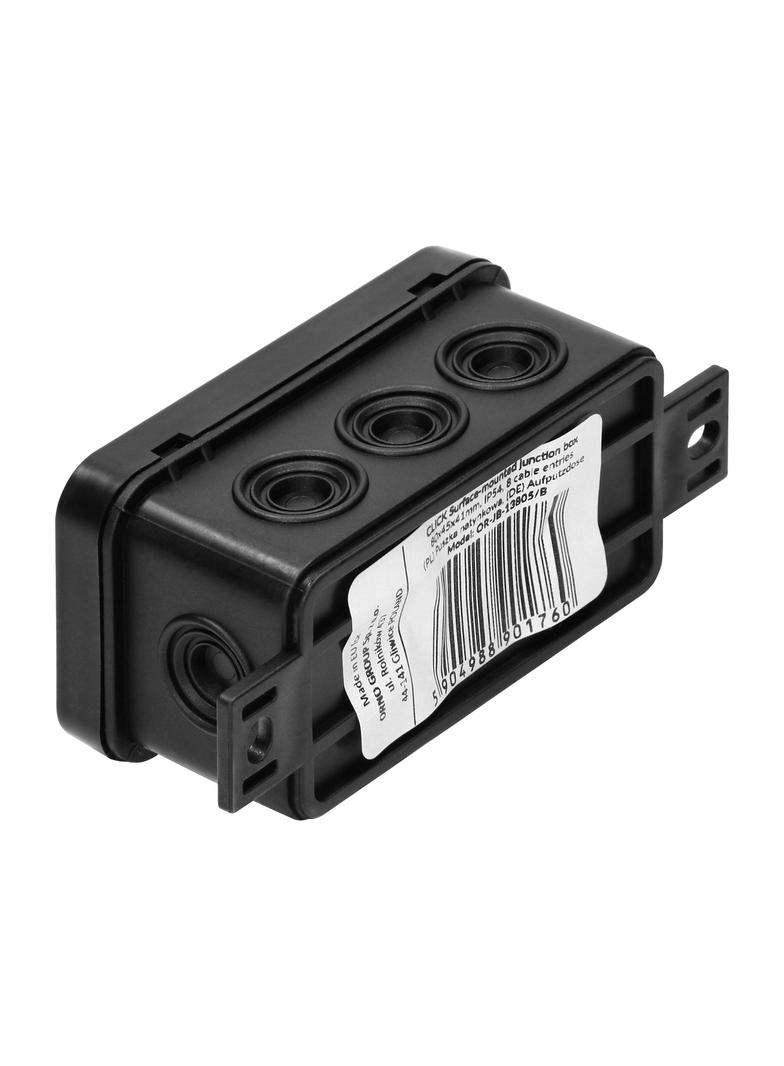 Puszka n/t CLICK IP54 8 przepustów kablowych 80x45x41mm czarny OR-JB-13805/B ORNO